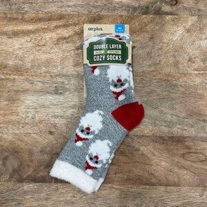 NEW 8-12.5 Airplus Men's Aloe Infused Santa Christmas Cozy Socks